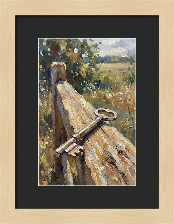 Key On A Weathered Fence