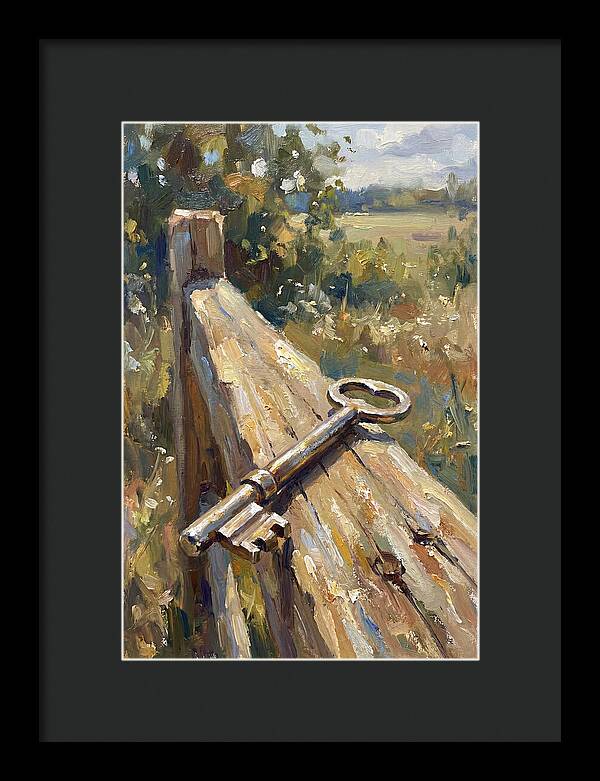 Key On A Weathered Fence
