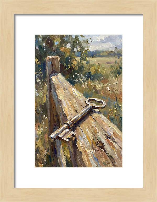 Key On A Weathered Fence