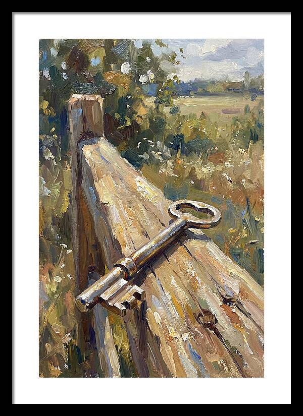 Key On A Weathered Fence
