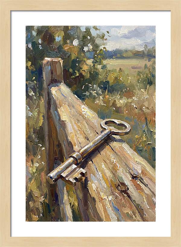 Key On A Weathered Fence