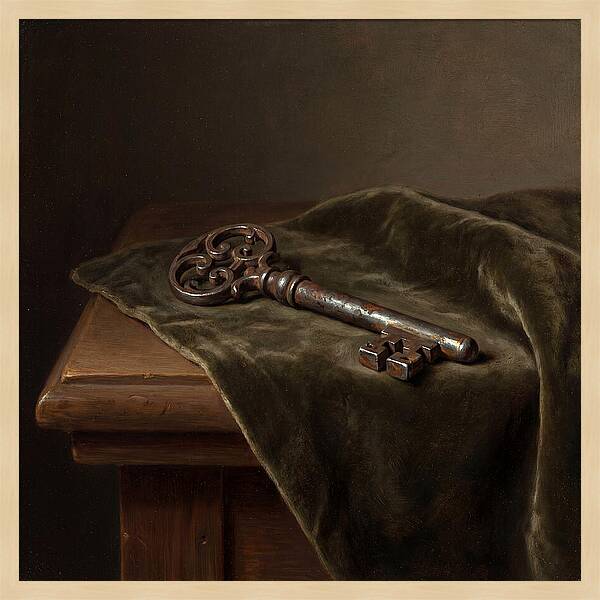 Key On Velvet Cloth