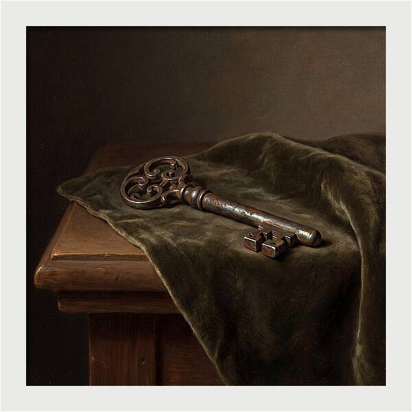 Key On Velvet Cloth