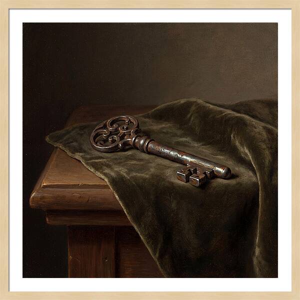 Key On Velvet Cloth