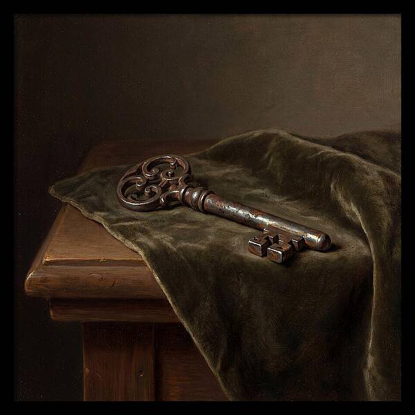 Key On Velvet Cloth