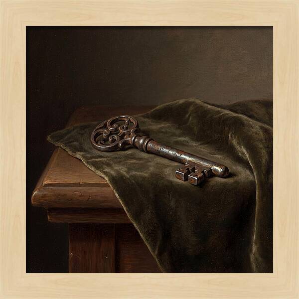 Key On Velvet Cloth