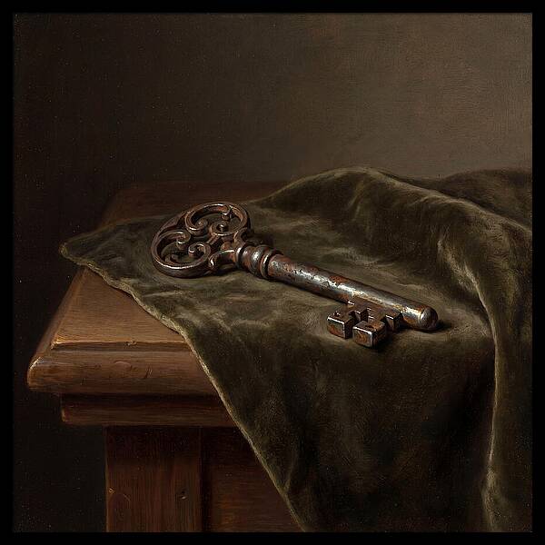 Key On Velvet Cloth