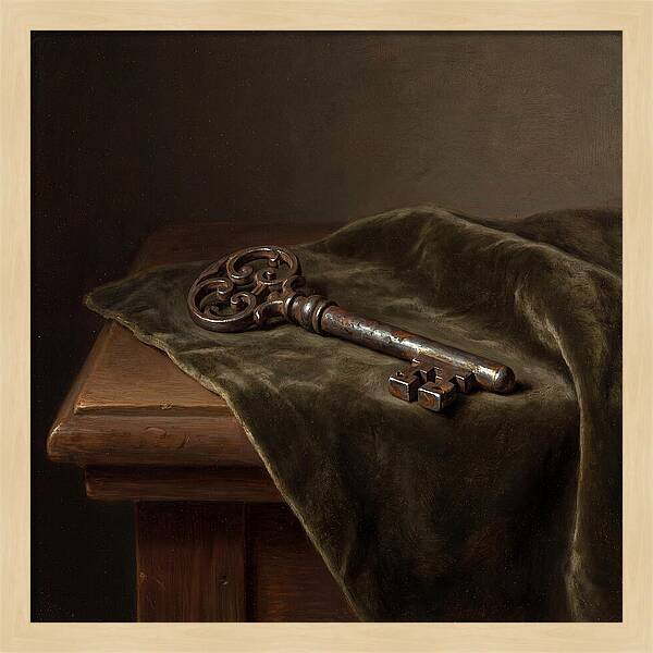 Key On Velvet Cloth