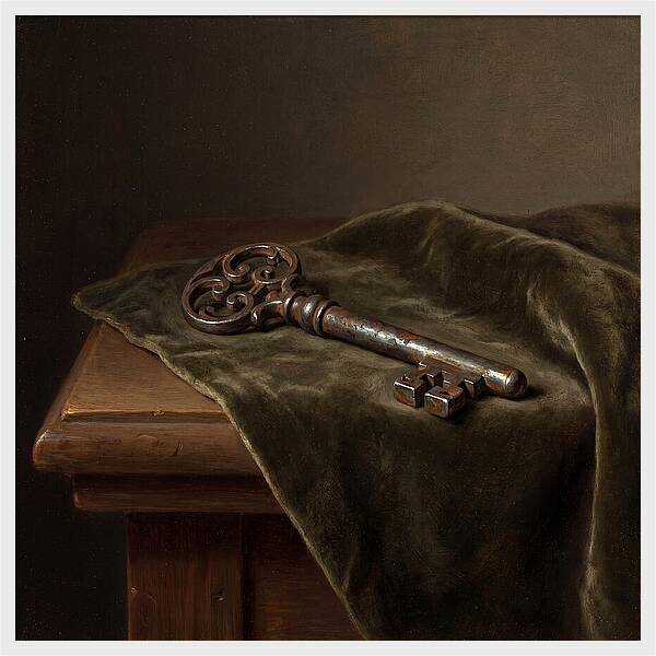 Key On Velvet Cloth