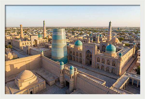 Khiva Ichon Qala At Golden Hour