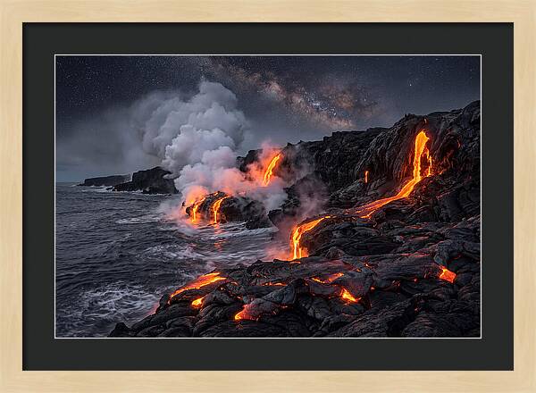 Kilauea Lava Flowing Into Pacific Ocean