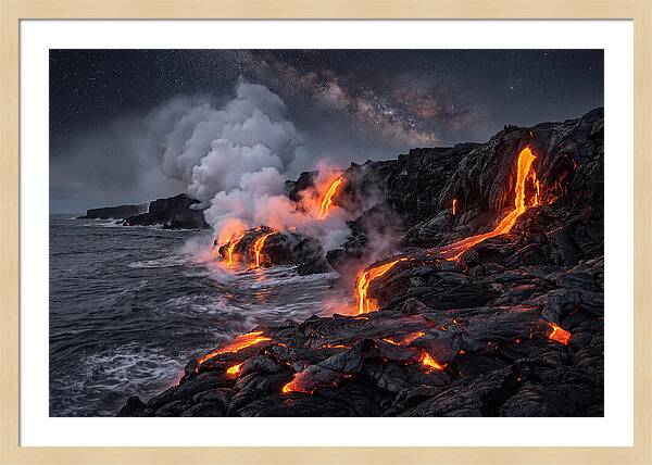 Kilauea Lava Flowing Into Pacific Ocean