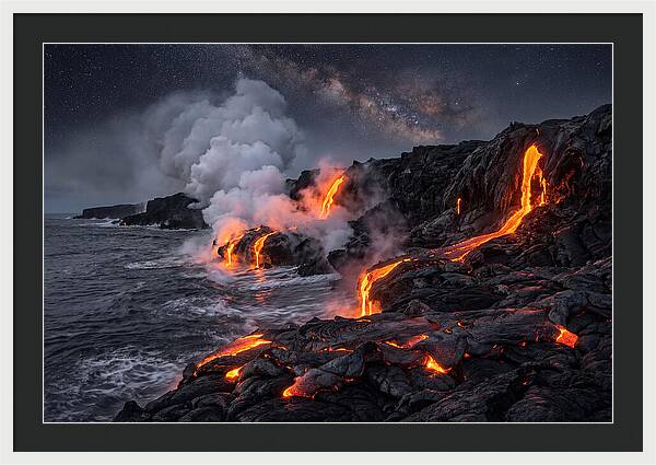 Kilauea Lava Flowing Into Pacific Ocean