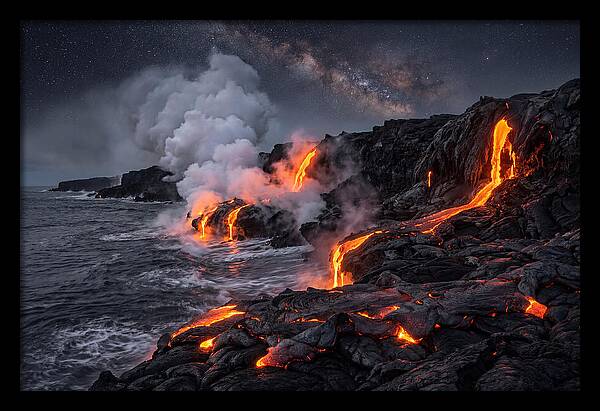 Kilauea Lava Flowing Into Pacific Ocean