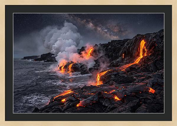 Kilauea Lava Flowing Into Pacific Ocean