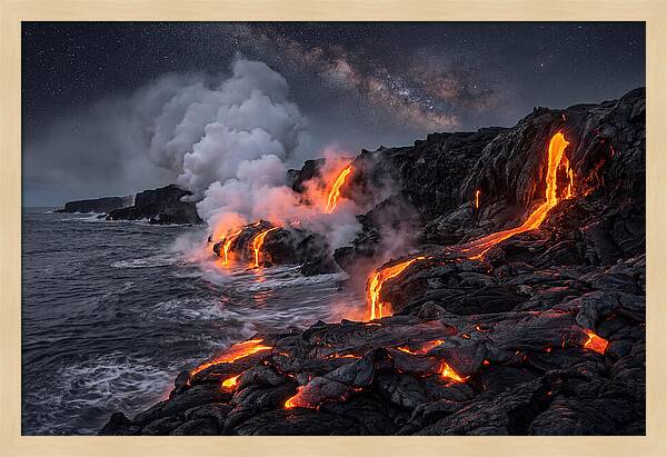 Kilauea Lava Flowing Into Pacific Ocean