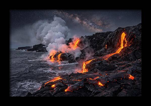 Kilauea Lava Flowing Into Pacific Ocean