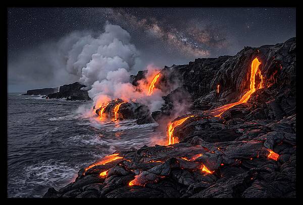 Kilauea Lava Flowing Into Pacific Ocean