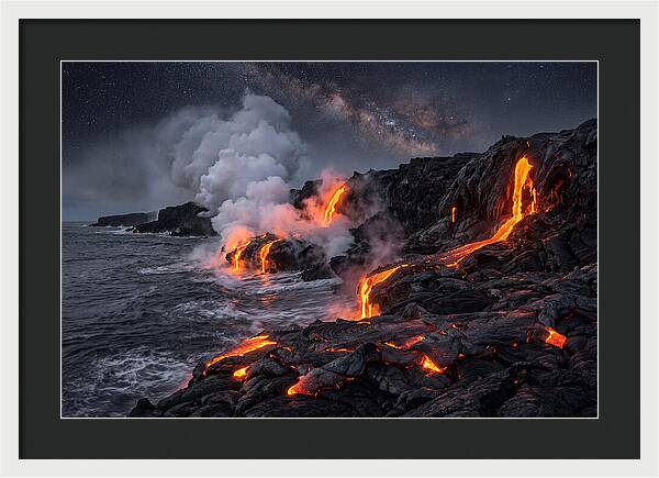 Kilauea Lava Flowing Into Pacific Ocean