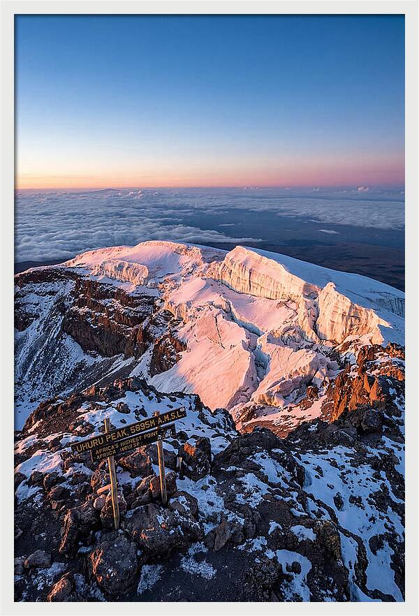 Kilimanjaro Summit Glaciers At Sunrise