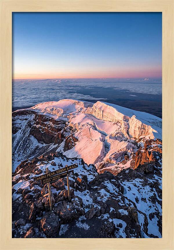 Kilimanjaro Summit Glaciers At Sunrise