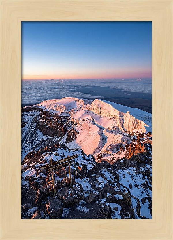 Kilimanjaro Summit Glaciers At Sunrise