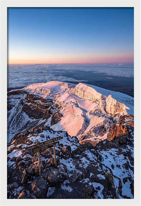 Kilimanjaro Summit Glaciers At Sunrise