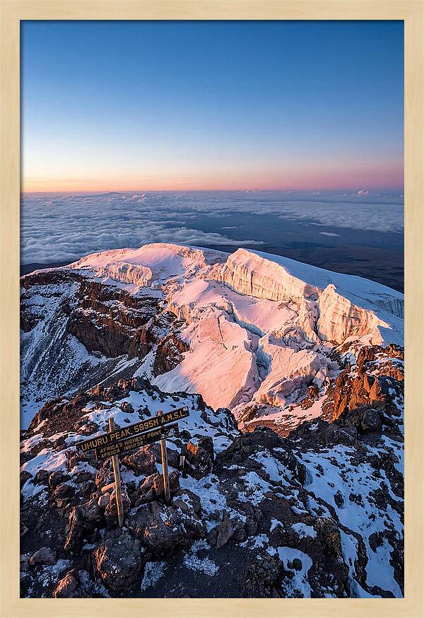 Kilimanjaro Summit Glaciers At Sunrise