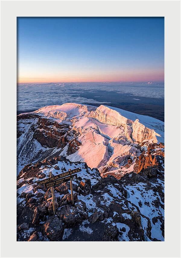 Kilimanjaro Summit Glaciers At Sunrise