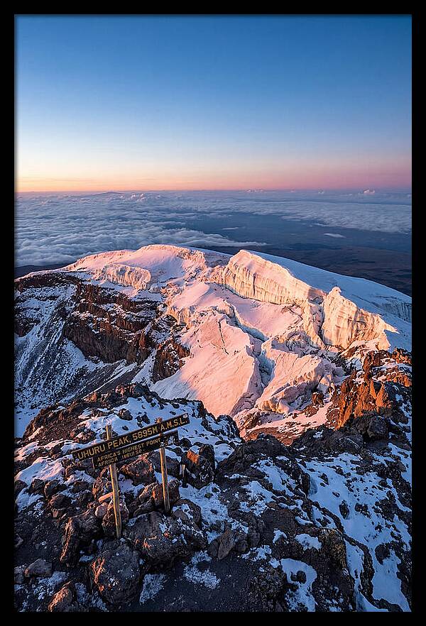 Kilimanjaro Summit Glaciers At Sunrise