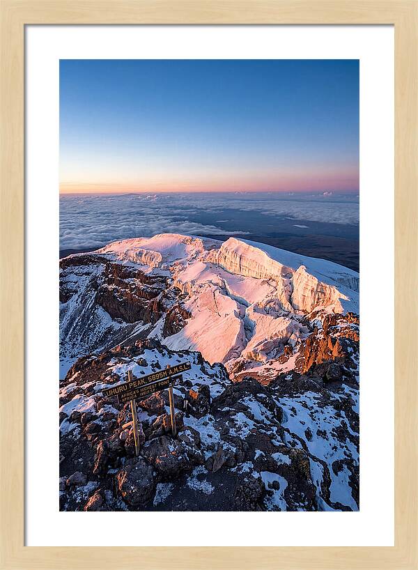 Kilimanjaro Summit Glaciers At Sunrise