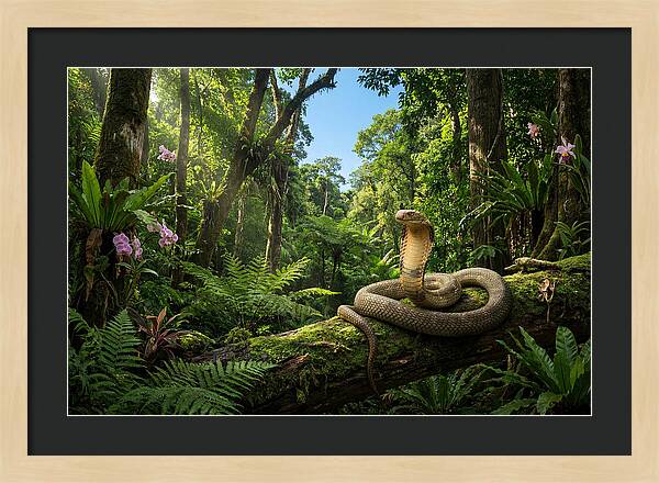 King Cobra In Lush Jungle