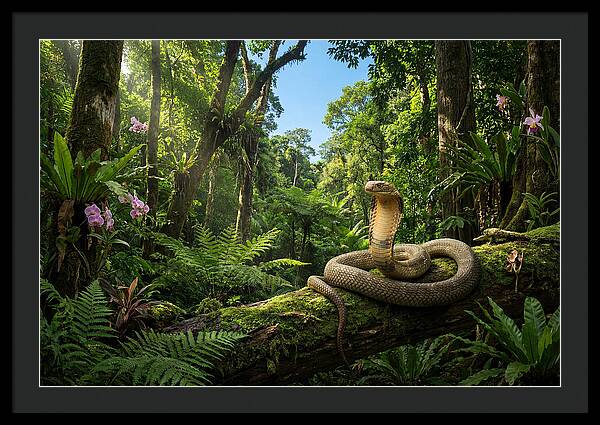 King Cobra In Lush Jungle