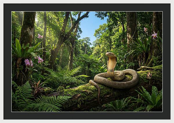 King Cobra In Lush Jungle