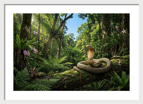 King Cobra In Lush Jungle