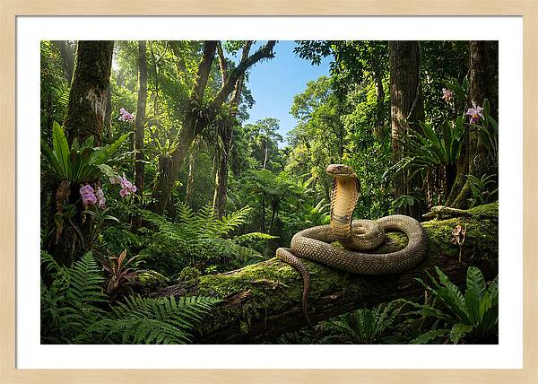 King Cobra In Lush Jungle