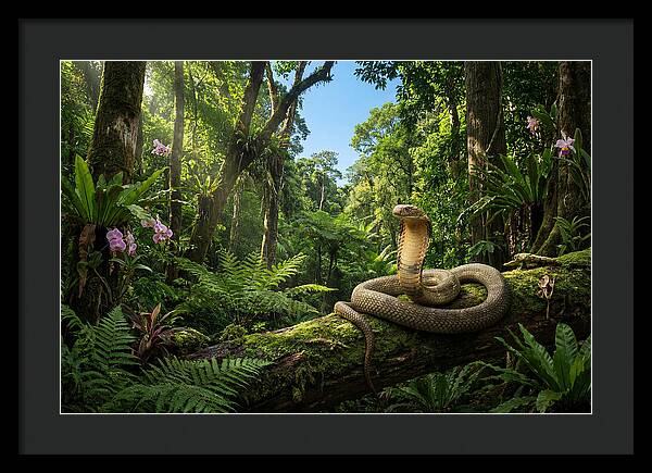 King Cobra In Lush Jungle