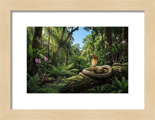 King Cobra In Lush Jungle