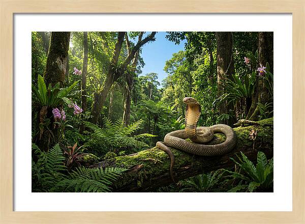 King Cobra In Lush Jungle