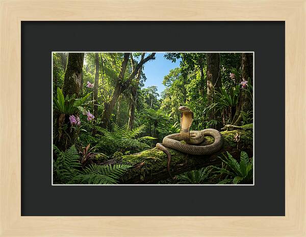 King Cobra In Lush Jungle