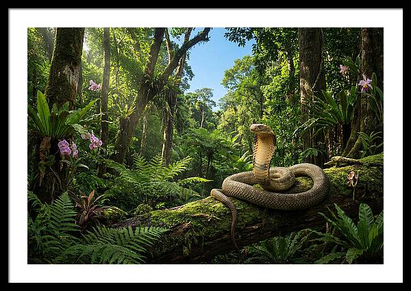 King Cobra In Lush Jungle