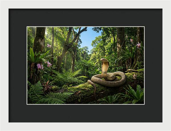 King Cobra In Lush Jungle