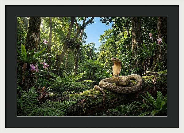 King Cobra In Lush Jungle