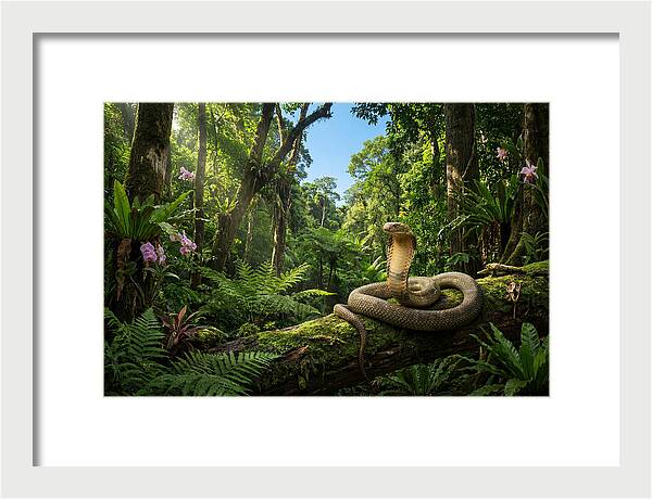 King Cobra In Lush Jungle