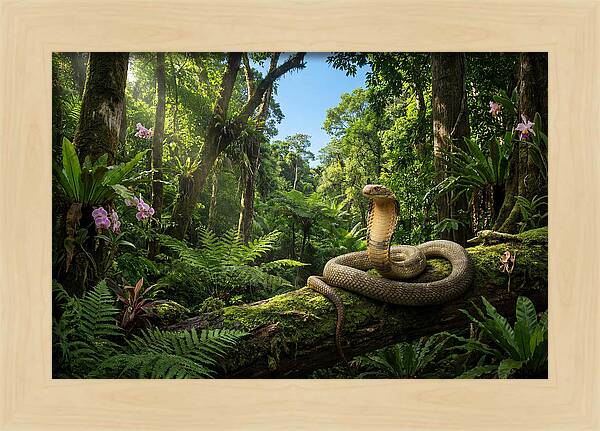 King Cobra In Lush Jungle
