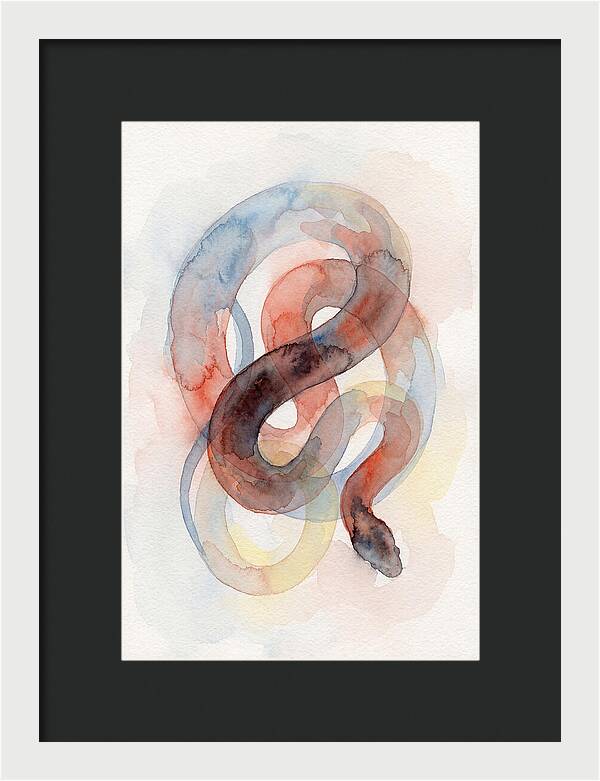 King Snake Watercolor Elegance