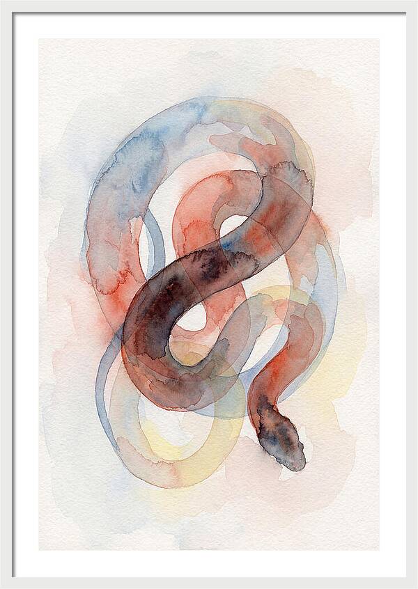 King Snake Watercolor Elegance