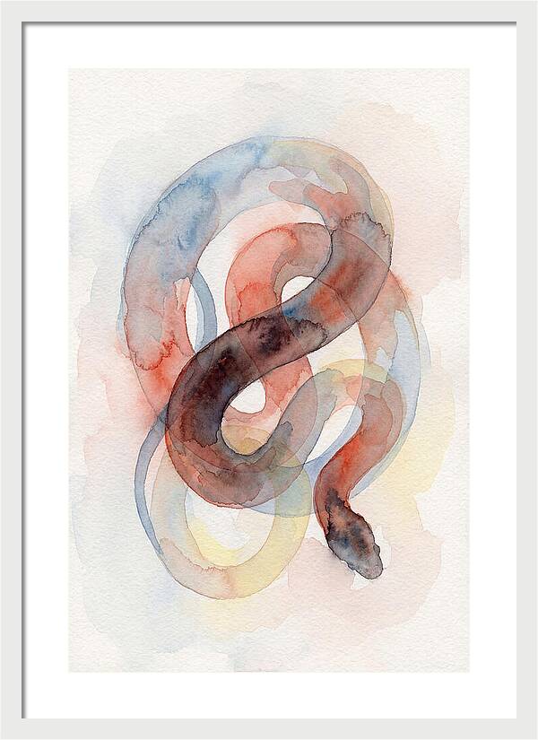 King Snake Watercolor Elegance