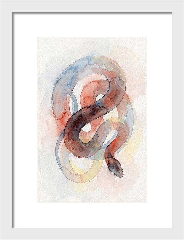 King Snake Watercolor Elegance