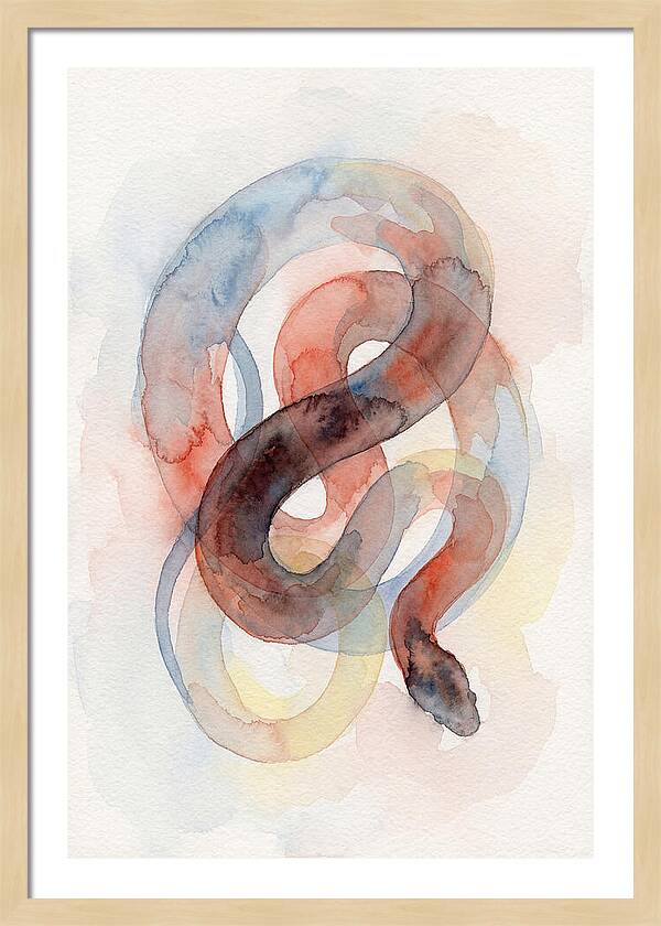 King Snake Watercolor Elegance